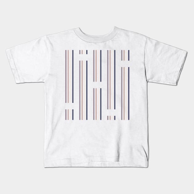 Vintage Vertical Lines or Stripes Kids T-Shirt by arcanumstudio